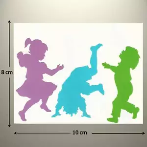 Mrs Grossman's Sticker - CHILDREN SILHOUETTES PURPLE, BLUE, GREEN UP TO 20% OFF - Picture 1 of 1