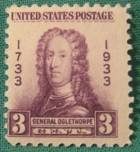 3c General Ogelthorpe-MNH Single-Scott #726-Issued 1933 - Picture 1 of 2