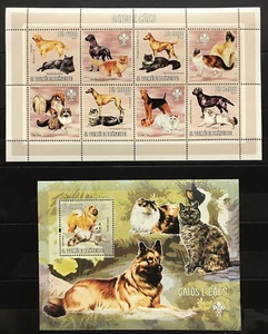 Sao Tomé - Dogs / Cats on stamps - MNH** - Del.9 - Picture 1 of 1