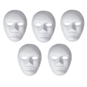 ALVOGIMOR Blanko Weiß Überstreichbar Pappmaché Maske Zum Selbermachen Vollgesichtsmasken für - Bild 1 von 7