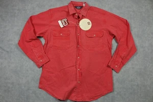 Camisa Woolrich Para Hombre Mediana Roja Caza Exterior Franela Abotonada 100% Algodón - Imagen 1 de 9