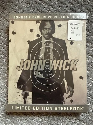John Wick ( Steelbook) [Blu-ray+DVD+Digital+ 2 Limited-Edition Replica Coins] - Image 1 of 2
