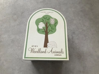 SET OF THREE LAURA ASHLEY 'WOODLAND ANIMALS’ CANDLES  IN BOX - Image 1 of 2