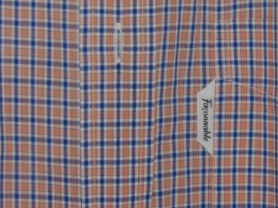 Camisa Club FACONNABLE Para Hombre Talla Grande 40 Naranja Azul Blanco Cuadros L/S 15 3/4 Usada en Excelente Condición Foto 1 de 4