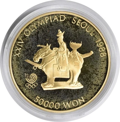 1987 South Korea 50,000 Won .925 Gold PRF Uncertified OGP #138 - Image 1 of 2