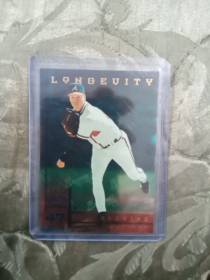 1998 年 LEAF 新秀和明星棒球 LONGEVITY TOM GLAVINE #20/50 亚特兰大勇士队 — 第 1/4 张图片