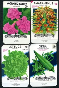 Vintage 1940s Lone Star Seed Co Empty Seed Packets Garden Ephemera Lot of 12 (A - Picture 1 of 6