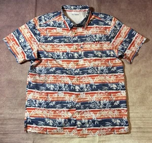Columbia PFG Super Slack Tide Camp Shirt Fishing SS Button Up Blue Mens Sz Large - Picture 1 of 12