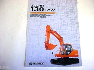 Daewoo Solar 130LC-V Hydraulic Excavator Color Brochure - Picture 1 of 1