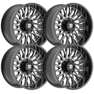 (Set-4) Fittipaldi FA08BM 20x10 5x127/5x135 -19mm Black Wheels Rims 20 Inch - Picture 1 of 7