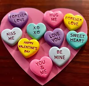 10 ~ Faux Valentinstag Gespräch Herz Cookies - Bild 1 von 10