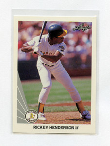 1990  LEAF # 160 RICKEY HENDERSON , OAKLAND A'S 
