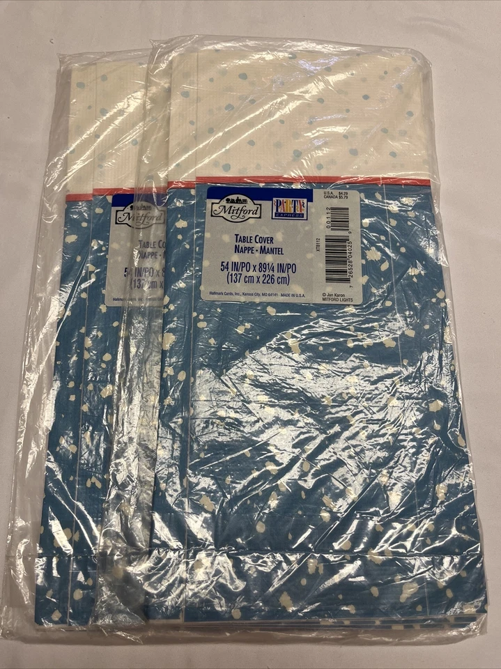 Vtg 54” X 89-1/4” Hallmark / PARTY EXPRESS,  Paper Table Cover ~ New Quantity 2 - Image 1 of 1