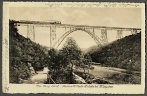 AK Bergisches Land: KAISER-WILHELM-BRÜCKE MÜNGSTEN, gelaufen 1918 - Picture 1 of 2