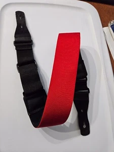 2.5" wide Neoprene Guitar Strap Red & Black - Picture 1 of 4