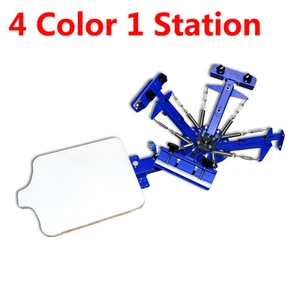 Desktop 4 Color 1 Station Screen Printing Press Machine Silk Screening Pressing - Picture 1 of 8