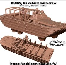 Ww2 Us Dukw With Crew Full Set Soldiers 1/35th Resin Printed