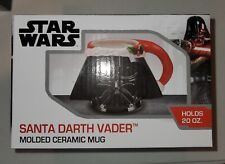 Disney Star Wars Darth Vader Santa Claus Molded Ceramic Coffee Mug Cup NIOB 20oz