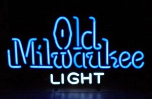 Old Milwaukee Light Neon Light Sign 24"x20" Beer Bar Decor Lamp Artwork - Picture 1 of 19