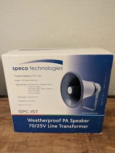 Speco Technologies Altoparlante PA resistente alle intemperie Spc15t Corno, 8,5"" X 9"" L 15 W,70/25 V - Foto 1 di 5