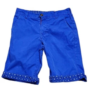 Baker Ted Baker Shorts Girls Size 10 Blue Anchor Print Cuffed Bermuda - Picture 1 of 3