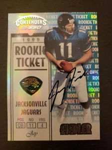 Playoff Contenders 1999 SSD #201 Jay Fiedler automático Jaguars novato radiocontrol como nuevo - Imagen 1 de 2