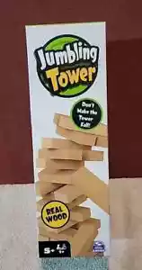 Jumbling Tower Game 48 Real Wood Pieces by Spin Master New Factory Sealed - Picture 1 of 10