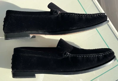 MOCASÍN DE TERCIOPELO NEGRO HECHO A MANO VINTAGE PARA MUJER J.P. TOD'S TALLA 9 Foto 1 de 4