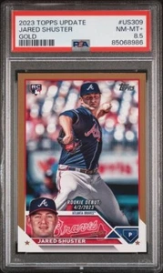 2023 Topps Update Gold #US309 Jared Shuster - Atlanta Braves RC /2023 PSA 8.5 - Picture 1 of 2