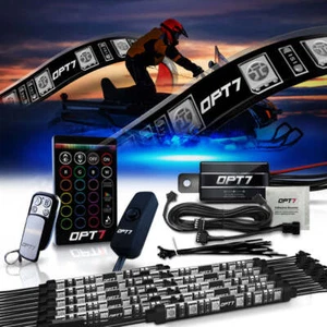 Kit de iluminación LED para moto de nieve OPT7 Aura todo color cuerpo luz tiras de neón 10 un. - Imagen 1 de 7