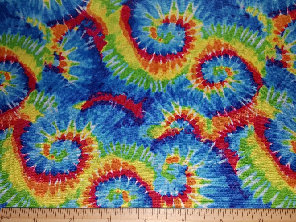 Tie-Dye Bright Allover Novelty Cotton Fabric - Fat Quarter - Image 1 of 1