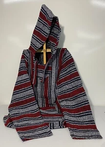 XXXL 3XL BAJA SURFER KAPUZENPULLOVER SKATERJACKE MEXIKANISCHE PONCHO KAPUZE TASCHE WARM NEU MIT ETIKETT - Bild 1 von 21