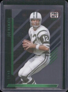 Joe Namath 2024 Leaf Pro Set Pure Green Foil /49 - Picture 1 of 3