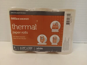 Supplies Office Depot Thermal Paper Rolls, 2.25 in. x 165ft. White Pack Of 6 - Picture 1 of 2