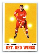 1970-71 O-PEE-CHEE LARRY JEFFREY VINTAGE NHL HOCKEY CARD # 28 Detroit Red Wings