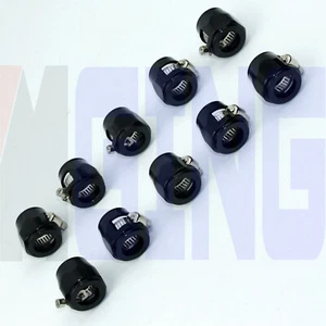 AN10 10AN 10Oil Gas Fuel Hose Line Clamp Finisher HEX Finishers HEX-10 10PCS BLK - Picture 1 of 6