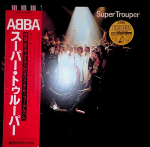 ABBA Super Trouper Japan LP 1980 Discomate DSP-8004 with Obi + Inserts EXCELLENT - Picture 1 of 12