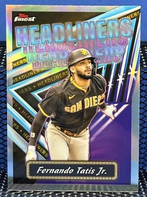 2023 Topps Finest FERNANDO TATIS JR Headliners Refractor San Diego Padres - Image 1 of 2