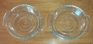 6" Pie Plates w/ Fluted Rim, Handles, Lot of 2 from Anchor Hocking - Picture 1 of 4