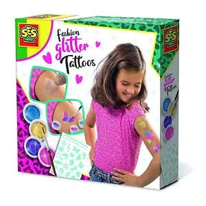 SES Creative 14142 Fashion Glitter Tattoos, Diverse Colours Classic - Picture 1 of 4