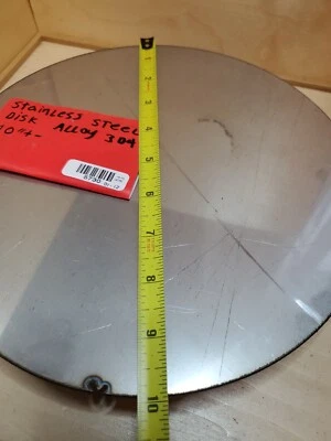 Disco de acero inoxidable 304 10"+- 18 calibre 0,040" placa hoja redonda *EN*STOCK*EE. UU.* Foto 1 de 4