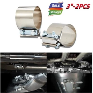 Exhaust Clamp 3Inch Butt Joint Exhaust Muffler Clamp Band For Pipe  Connection - Bild 1 von 8