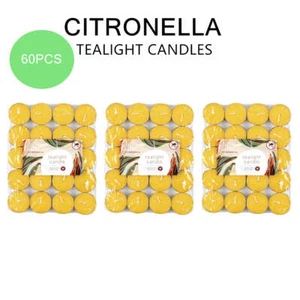 60PCS Citronella Tea Light Candles Mosquito Repellent Tealights Non-Toxic Candle - Picture 1 of 2