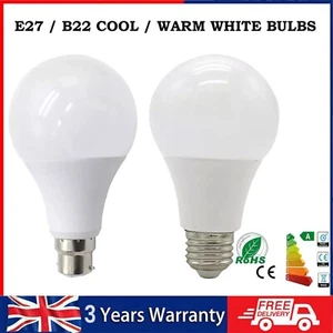 GLS B22 E27 Bombillas Luz de Día 3W-25W LED Globo Blanco Cálido/Frío Bayoneta Tornillo - Imagen 1 de 32