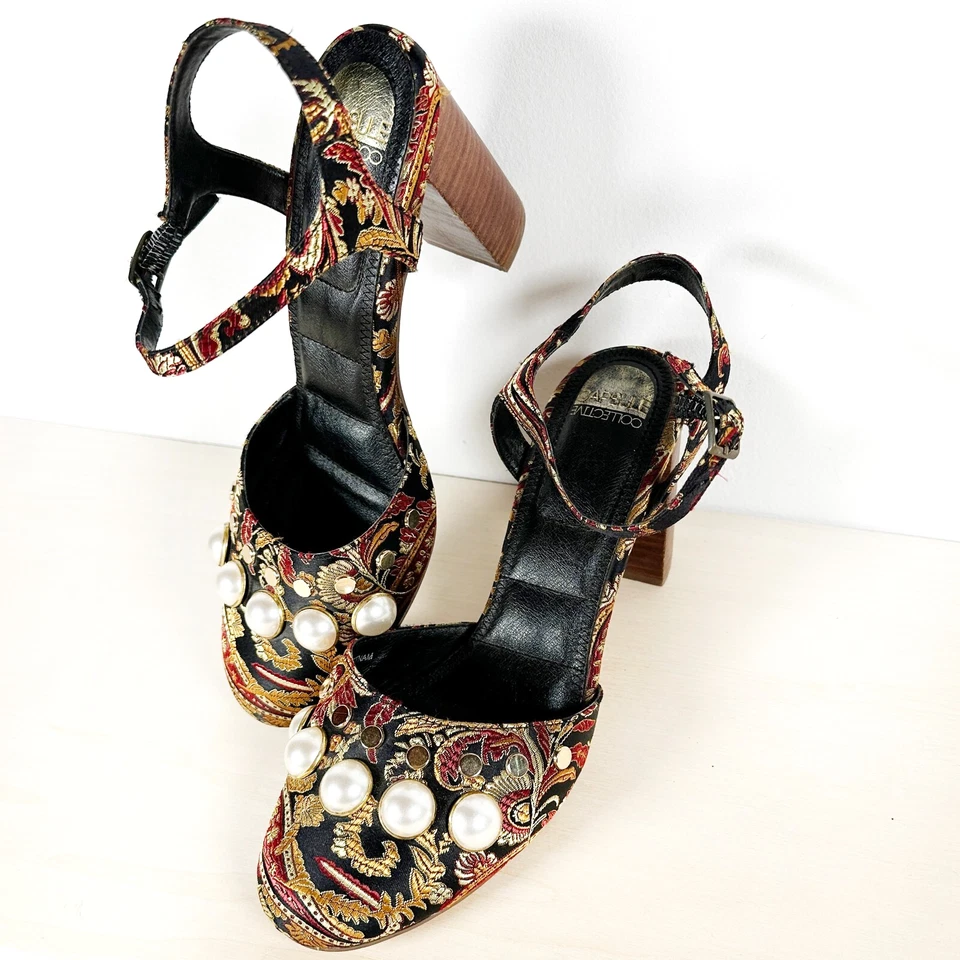 Anthropologie Capsule Collective International Jacquard Pearl Silk Brocade 10/41 - Image 1 of 4