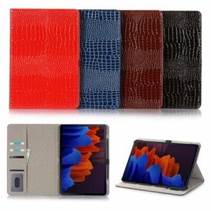 Funda inteligente billetera de cuero PU de cocodrilo para Samsung Galaxy Tab S7 S8 S9 FE+ - Imagen 1 de 25