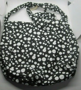 Sunspot Tie Hobo Women's Black and White Knot Tied Shoulder Strap Handbag Bag - Picture 1 of 5