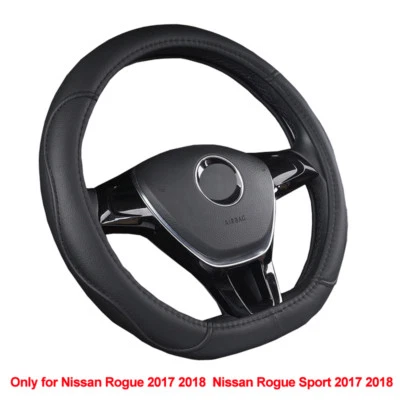 Cubierta de volante de coche tipo D para Nissan Rogue/Rogue Sport 2017 2018 2019 Foto 1 de 4