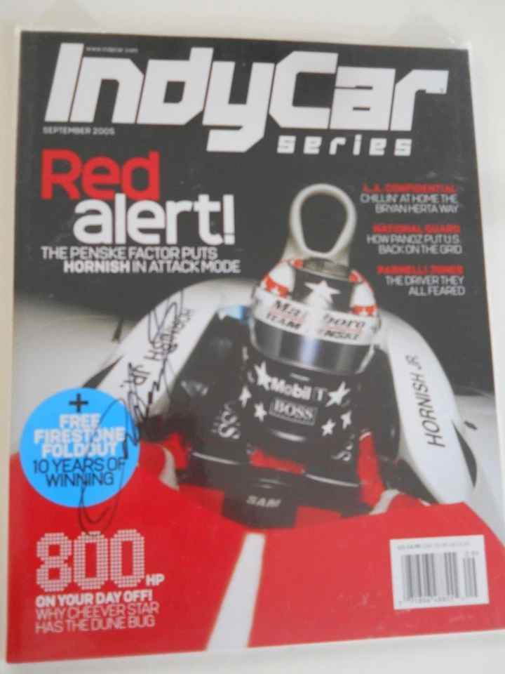 Sam Hornish Jr. - Autographed Indy Series Magazine - Sept 2005 - Marboro - Image 1 of 1