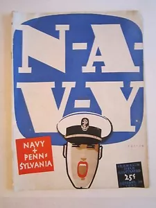 1937 NAVY VS PENN COLLEGE FOOTBALL GAME PROGRAM - BOX RH-4 - Picture 1 of 8